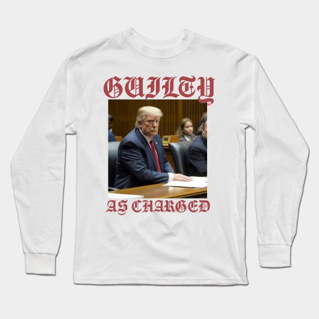 Donald Trump Courtroom Shot Long Sleeve T-Shirt by TeeLabs